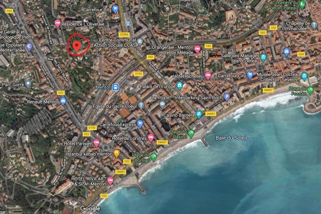 Le Montfleuri- Centre-Ville - Parking Prive - Vue Mer 芒通 外观 照片