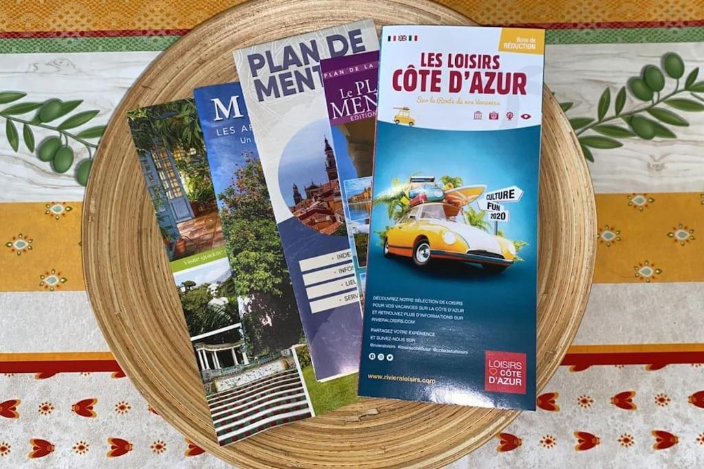 Le Montfleuri- Centre-Ville - Parking Prive - Vue Mer 芒通 外观 照片